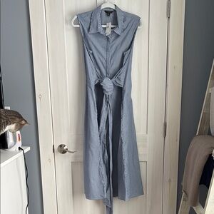 Stylish Blue Sleeveless Dress